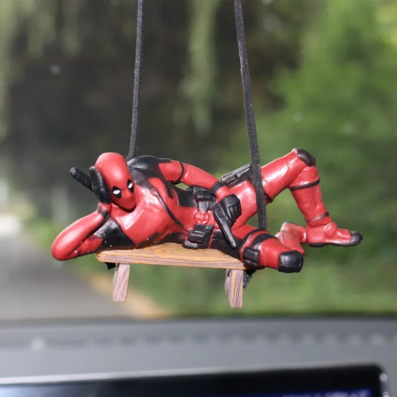 Car Accessories Hanging From Mirror - Cute Deadpool Car Rearview Mirror Hanging