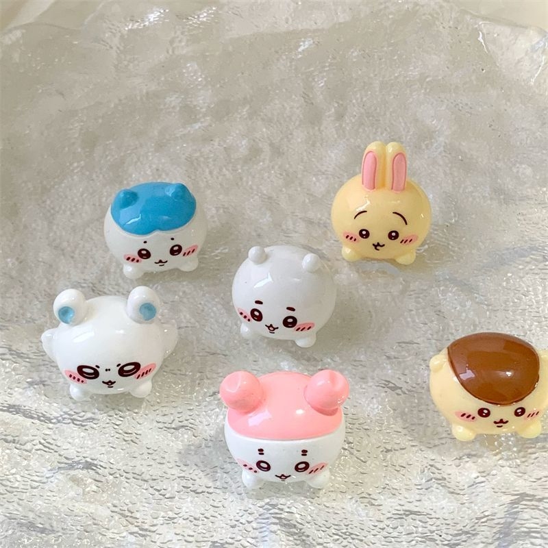 Car Accessories In Japan - Chiikawa Resin Figures Set Cute Cartoon
