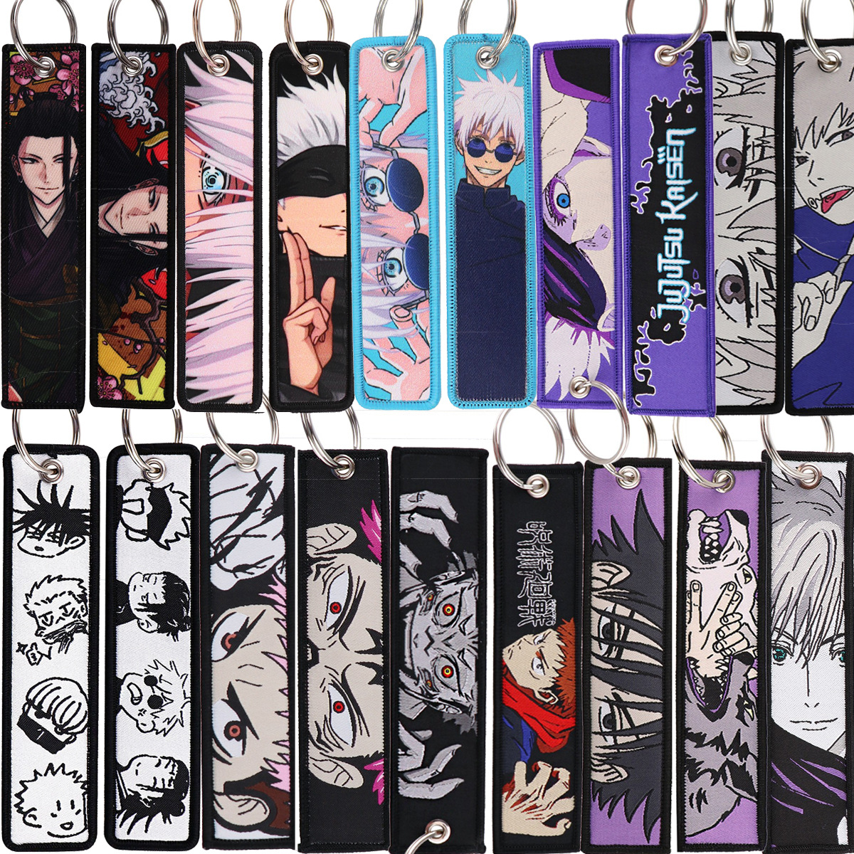 Car Accessories In Japan - Anime Cool Satoru Gojo Embroidery KeyChains