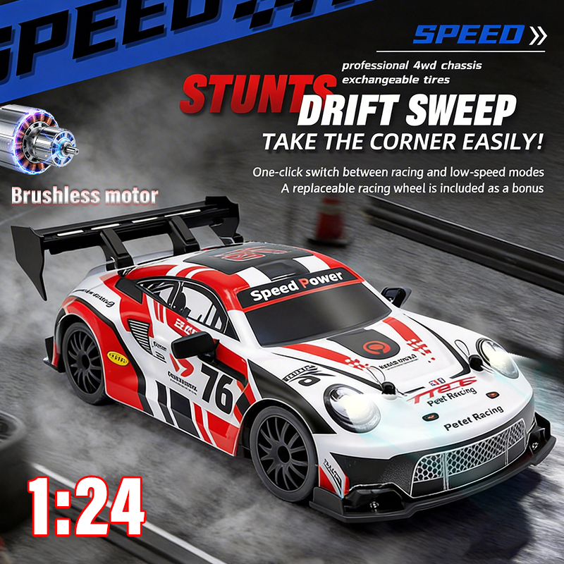 1:24 RC Drift Cars 80KM/H 4WD  - Car Accessories For Night Driving ulasan dan harga