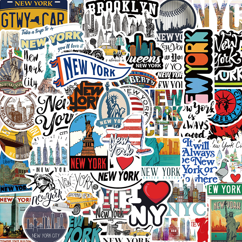 10/30/50Pcs cartoon New york s - Car Accessories York ulasan dan harga