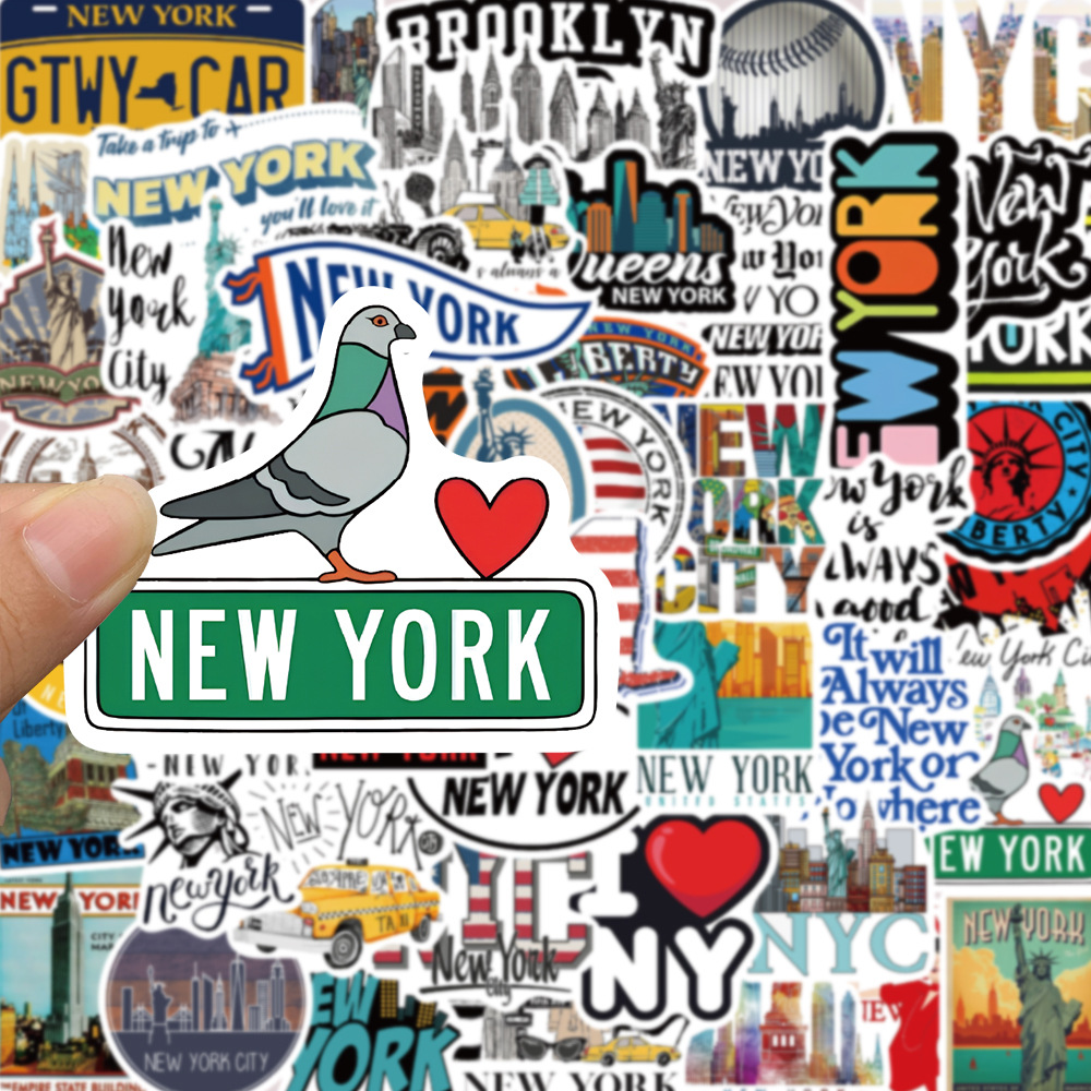 10/30/50Pcs cartoon New york s - Car Accessories York ulasan dan harga