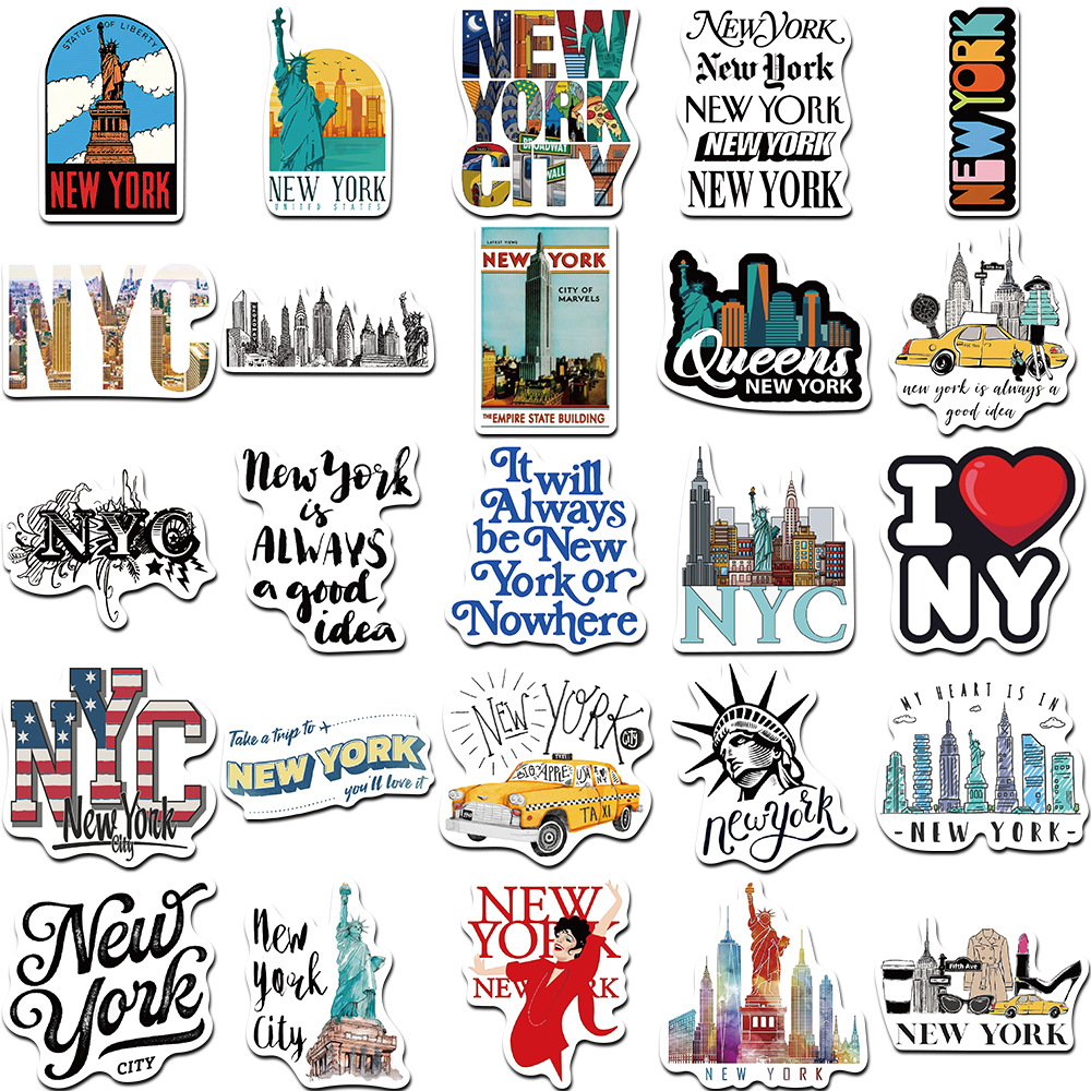 10/30/50Pcs cartoon New york s - Car Accessories York ulasan dan harga