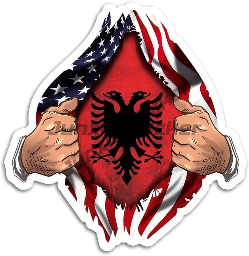 Albanian Flag Map Eagle Car St - Car Accessories Lebanon ulasan dan harga