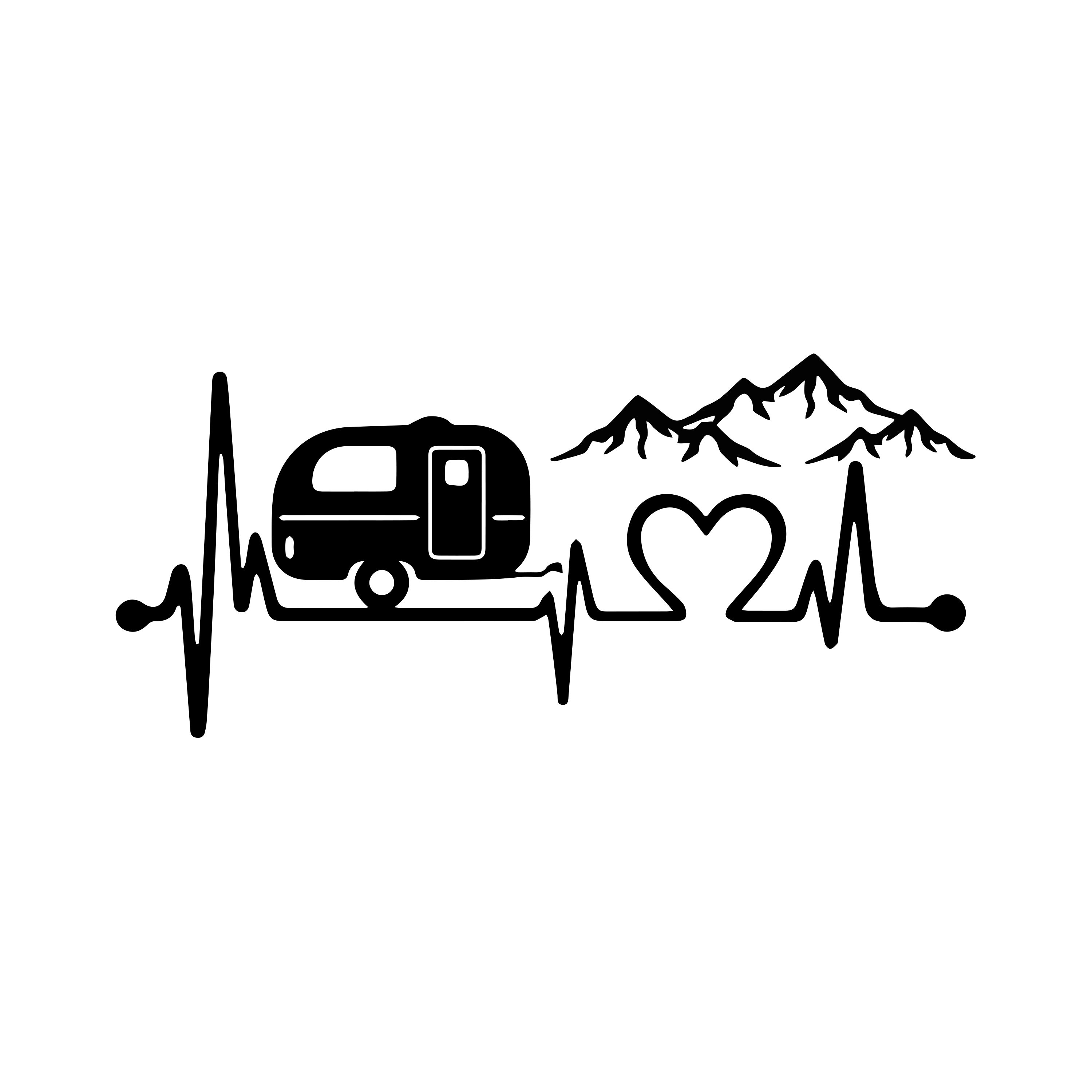 Caravan Love Heartbeat Mountai - Car Accessories Lebanon ulasan dan harga