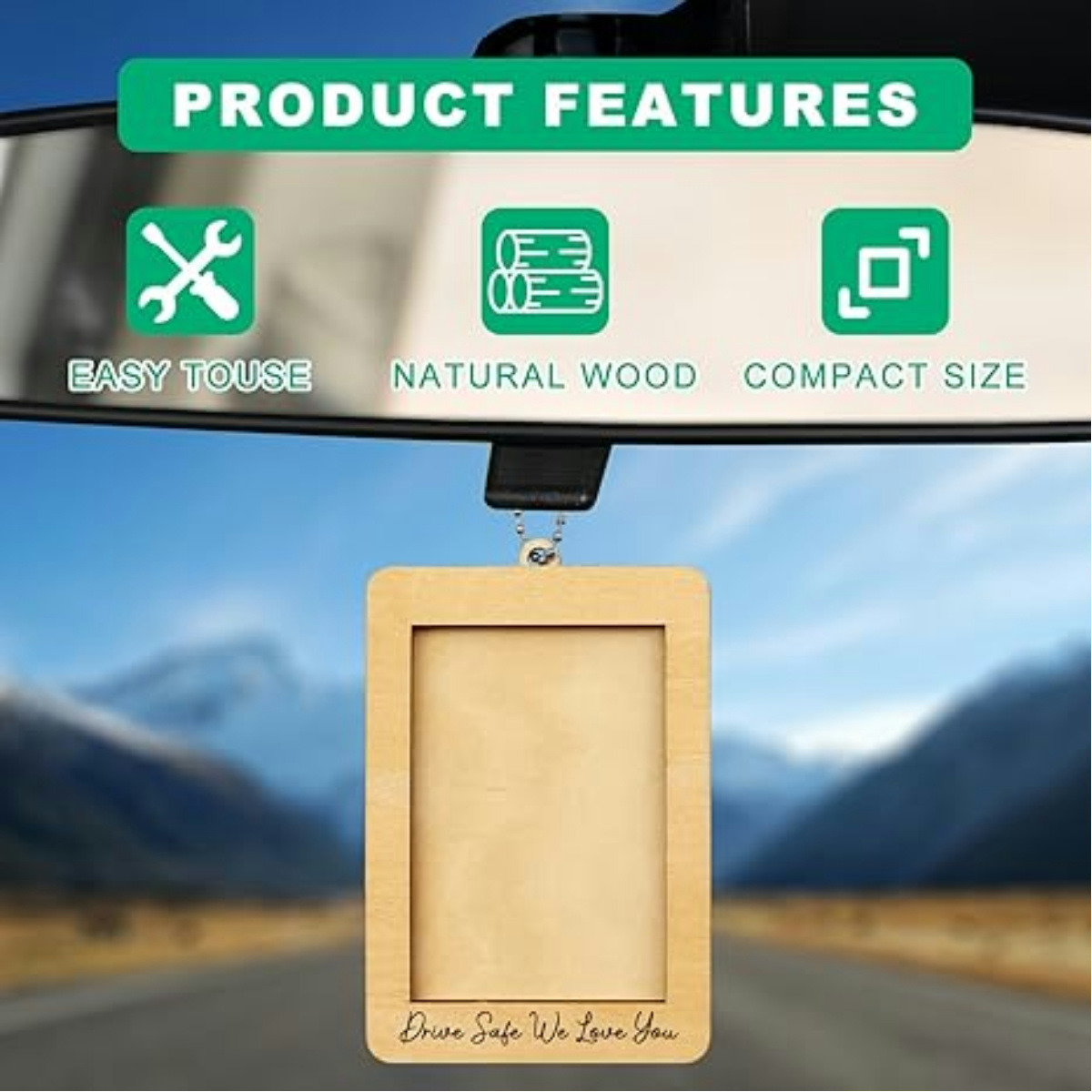 Car Decor Hanging Photo Frame, - Car Accessories Hanging From Mirror ulasan dan harga