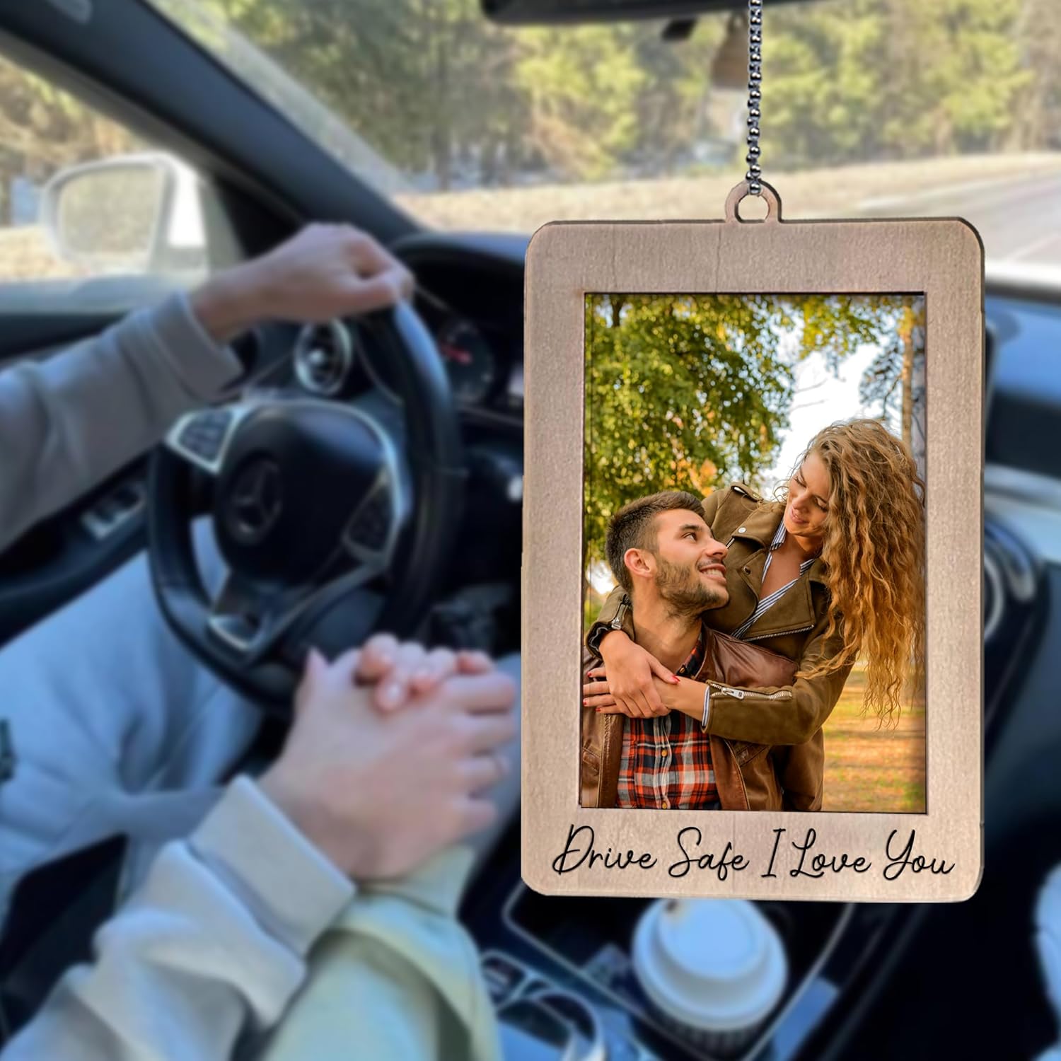 Car Decor Hanging Photo Frame, - Car Accessories Hanging From Mirror ulasan dan harga