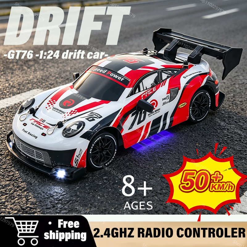 New 1:24 Scale Mini RC Drift C - Car Accessories For Night Driving ulasan dan harga