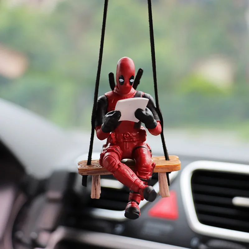 Cute Deadpool Car Rearview Mir - Car Accessories Hanging From Mirror ulasan dan harga
