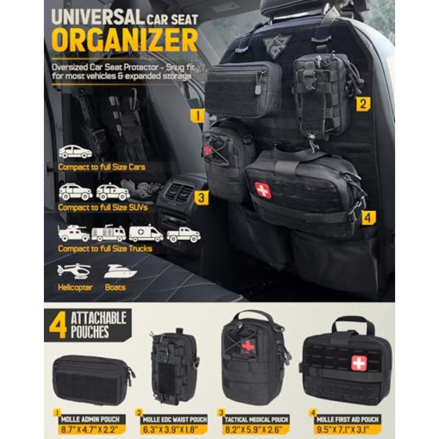 Tactical Car Seat Back Organiz - Car Seat Organizer ulasan dan harga