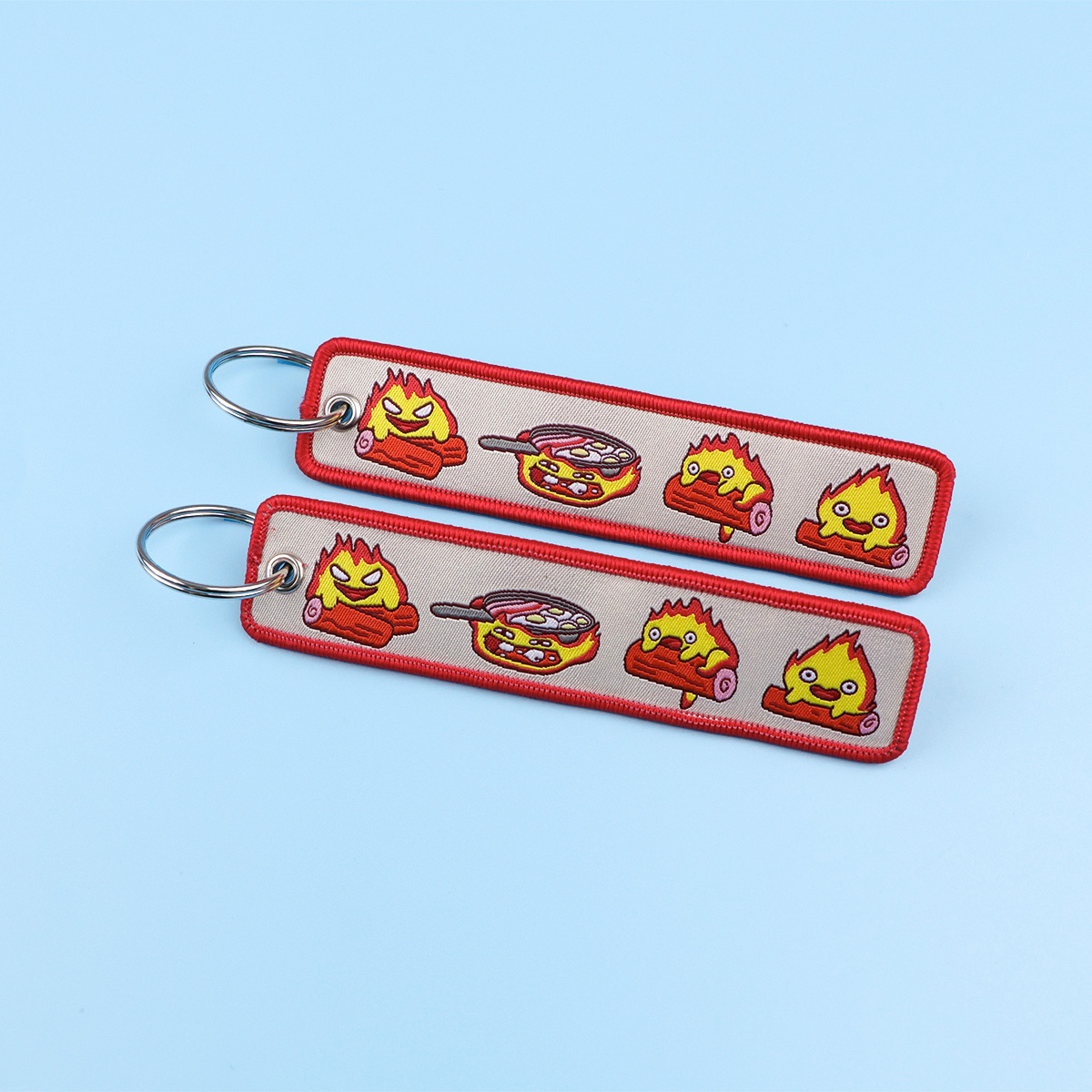 Anime Fire Embroidery Key Fobs - Car Accessories In Japan ulasan dan harga