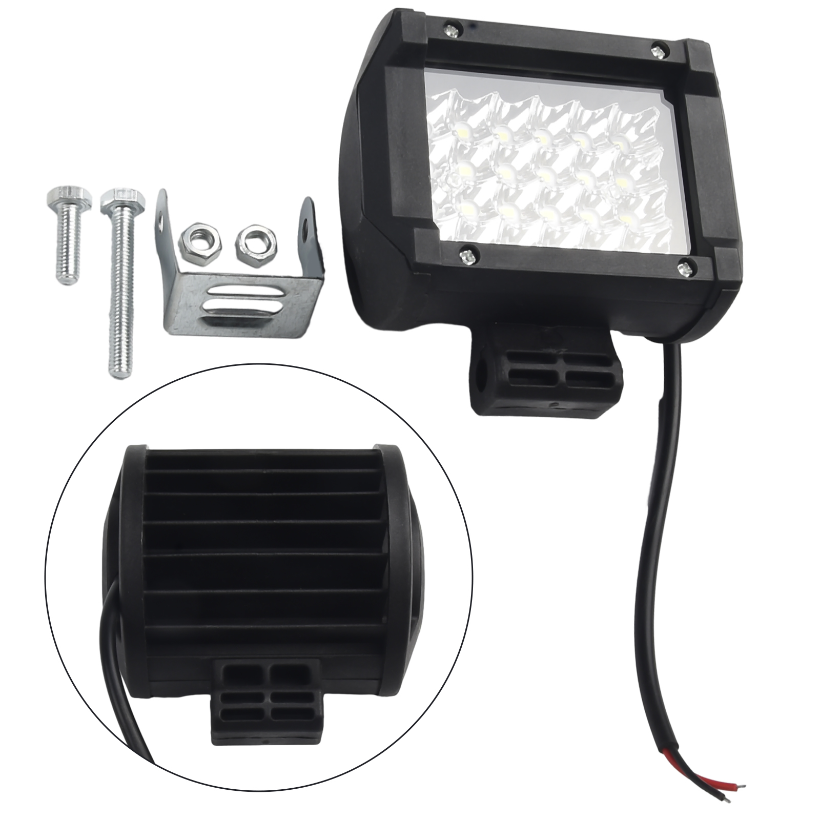 Car LED Bar Work Light 72W Squ - Car Accessories For Night Driving ulasan dan harga