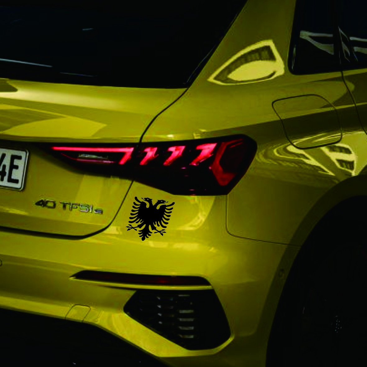 Vinyl Decal Albanian Double He - Car Accessories Lebanon ulasan dan harga