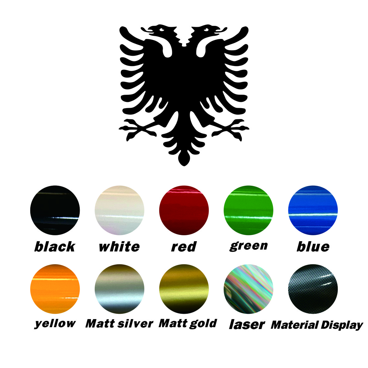 Vinyl Decal Albanian Double He - Car Accessories Lebanon ulasan dan harga