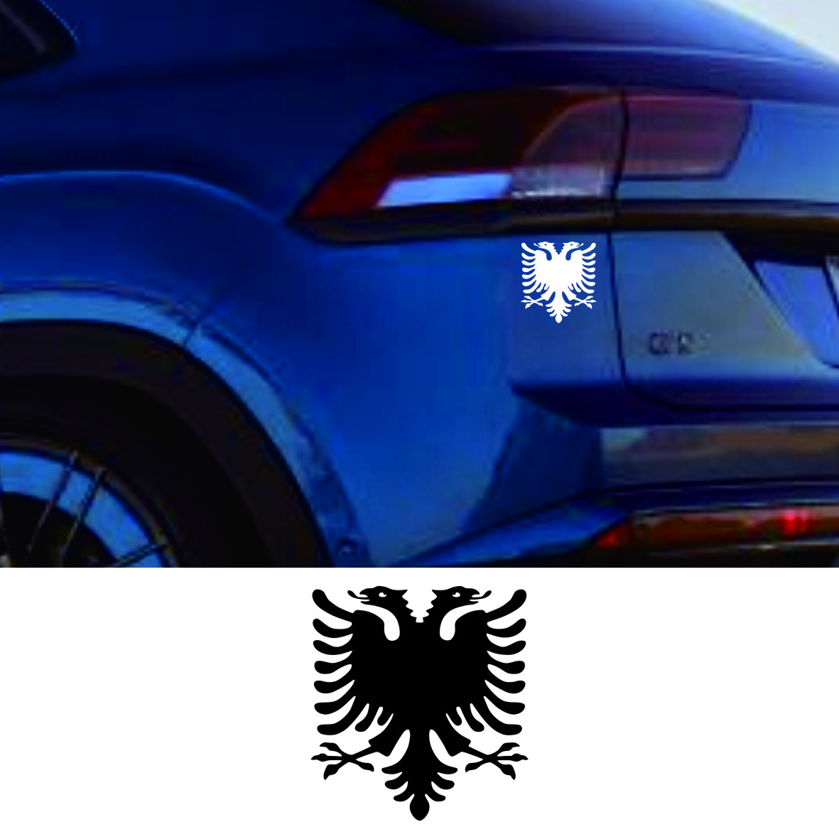 Vinyl Decal Albanian Double He - Car Accessories Lebanon ulasan dan harga