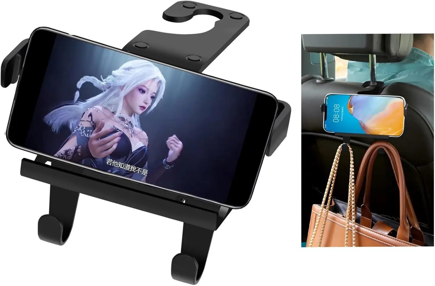 2-in-1 Car Seat Hook with Phon - Car Seat Organizer ulasan dan harga