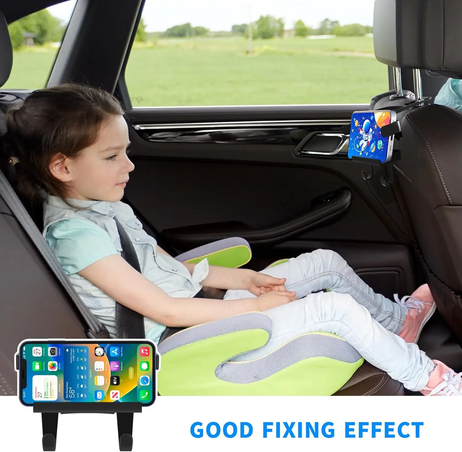 2-in-1 Car Seat Hook with Phon - Car Seat Organizer ulasan dan harga